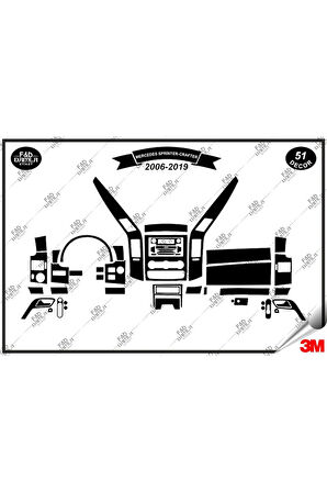 Mercedes Sprinter Grafter 2006-2019 Torpido Konsol Trim Göğüs Maun Kaplama Set 51 Parça Siyah