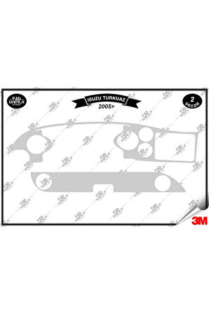 Isuzu Turkuaz 2005 Torpido Konsol Trim Göğüs Maun Kaplama Set 2 Parça Gümüş
