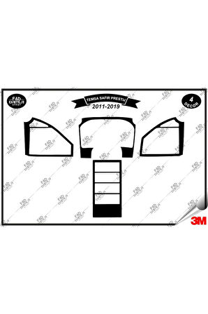 Temsa Safir Prestij (2011-2019) Torpido Konsol Trim Göğüs Maun Kaplama Set 4 Parça Siyah