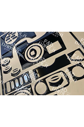 Renault Master 2 Torpido, Konsol, Trim, Göğüs Maun Kaplama Parlak Siyah Full Set