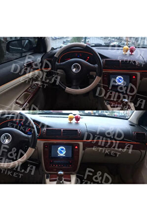 Volkswagen Passat B5 B5,5 Uyumlu Full Set Maun Kaplama Maun Renk Ön Torpido Kaplama