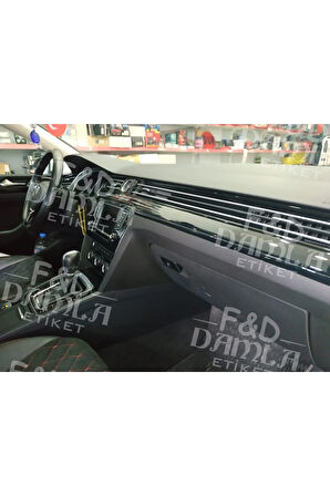 Volkswagen Passat B8 Torpido,Konsol,Trim,Göğüs Maun Kaplama Parlak Siyah Renk