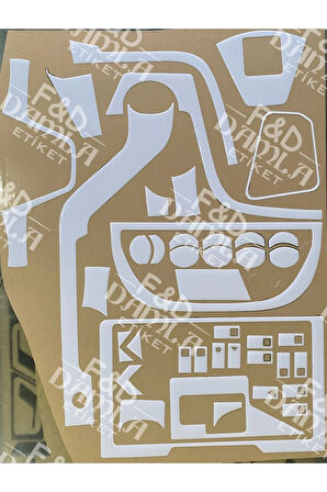 Karsan Jest Torpido, Göğüs, Trim, Konsol Maun Kaplama Beyaz Renk Full Set