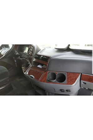 Mercedes Actros Torpido, Konsol, Trim, Göğüs Maun Kaplama  Maun Renk Özel Dizayn