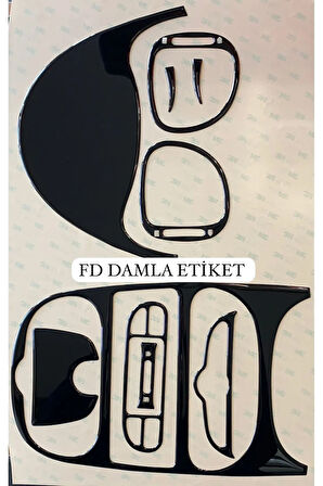 Peugeot 206 Maun Kaplama  Set Piano Black Renk Özel Dizayn