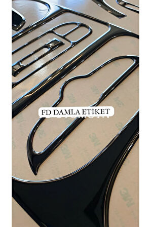 Peugeot 206 Maun Kaplama  Set Piano Black Renk Özel Dizayn