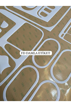 Renault Symbol 2012 - 2019 Torpido, Konsol, Trim, Göğüs Kaplama  Set Beyaz Renk Özel Dizayn