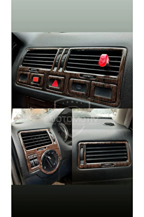 Volkswagen Bora Full Set  Torpido, Konsol, Trim, Göğüs Kaplama  Set Koyu Meşe Özel Renk Özel Dizayn