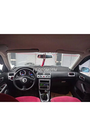 Volkswagen Bora Full Set  Torpido, Konsol, Trim, Göğüs Kaplama  Set Gümüş Gri Renk Özel Dizayn