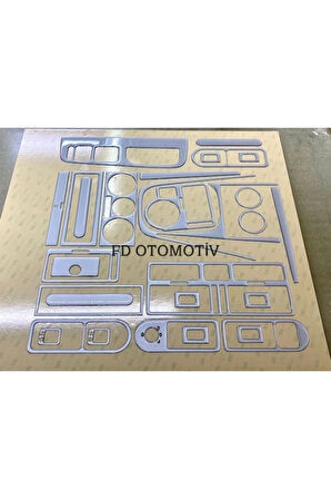 Volkswagen Bora Full Set  Torpido, Konsol, Trim, Göğüs Kaplama  Set Gümüş Gri Renk Özel Dizayn