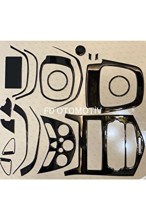 Chevrolet Aveo 2012 - 2013 Torpido, Konsol, Trim, Göğüs Kaplama  Set Piano Black Renk Özel Dizayn