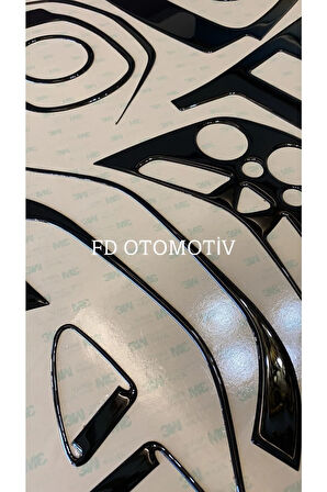 Chevrolet Aveo 2012 - 2013 Torpido, Konsol, Trim, Göğüs Kaplama  Set Piano Black Renk Özel Dizayn