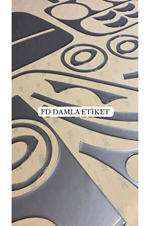 Fiat Doblo D1 D2 2001-2012 Torpido, Konsol, Trim, Göğüs Kaplama  Set Gümüş Gri Renk Özel Dizayn