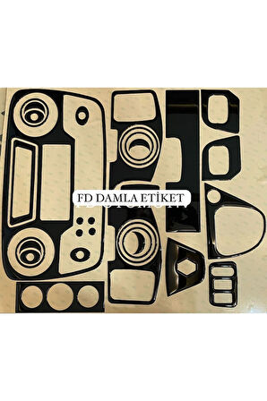 Renault Master 3 2010 - 2019 Torpido, Konsol, Trim, Göğüs Piano Black Renk Özel Dizayn