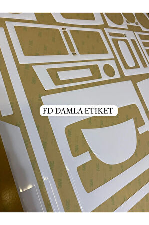 Fiat Albea 2005 - 2012 Torpido, Konsol, Trim, Göğüs Maun Kaplama  Beyaz Renk Özel Dizayn