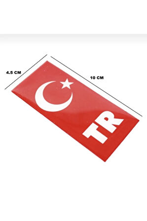 TR Plaka Damla Sticker 2 Adet Türkiye Plaka Damla Etiket Özel Dizayn