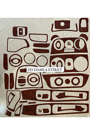 Fiat Fiorino Torpido, Konsol, Trim, Göğüs Kaplama  Set Maun Renk Özel Dizayn