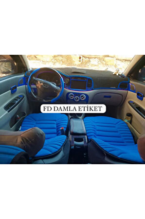 Hyundai Accent Era Full Set  Torpido, Konsol, Trim, Göğüs Kaplama  Set Mavi Renk Özel Dizayn