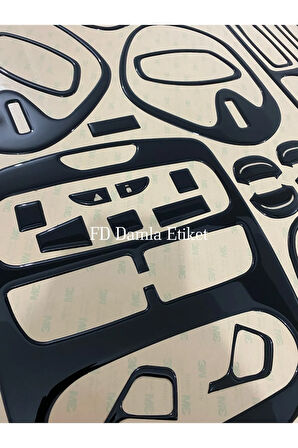 Renault Clio 4 Torpido, Konsol, Trim, Göğüs Maun Kaplama  Siyah  Renk Özel Dizayn