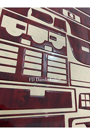 Fiat Tempra Tipo Full Set  54 Parça Torpido, Konsol, Trim, Göğüs Maun Kaplama  Maun Renk Özel Dizayn