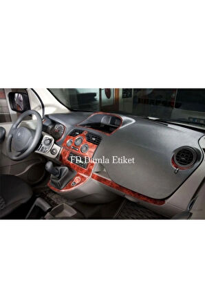 Renault Kango 2009 - 2016 Torpido, Konsol, Trim, Göğüs Maun Kaplama  Maun Renk  gÖzel Dizayn