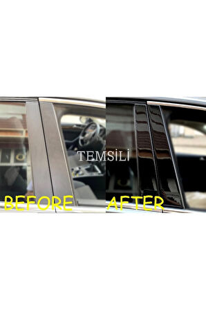 Jeep Renegade Kapı Direği PianoBlack Kaplama  Parlak Siyah Özel Dizayn