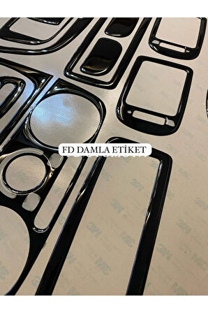 Fiat Palio 2004 - 2006 Torpido, Konsol, Trim, Göğüs Kaplama  Set Parlak Siyah  Renk Özel Dizayn