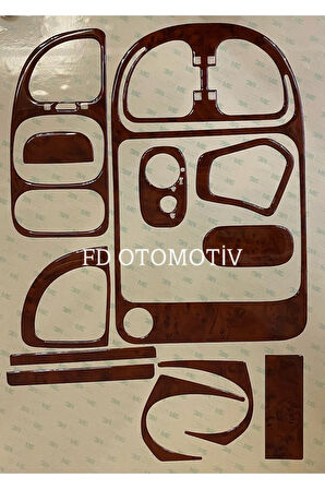 Ford Transit 2000 - 2005 Torpido, Konsol, Trim, Göğüs Kaplama  Set Maun Renk Özel Dizayn