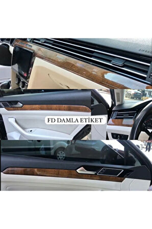 Volkswagen Passat B8 Torpido, Konsol, Trim, Göğüs Kaplama  Set Fındık Ağacı Özel Renk Özel Dizayn