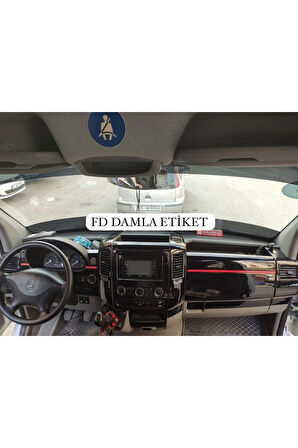 Mercedes Sprinter Full Set  Torpido, Konsol, Trim, Göğüs Kaplama  Set Piano Black Renk Özel Dizayn