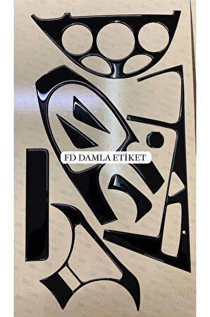 Ford Focus 1 Torpido, Konsol, Trim, Göğüs Kaplama  Set Piano Black Renk Özel Dizayn