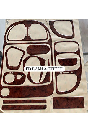 Ford Transit 2000-2005 Torpido, Konsol, Trim, Göğüs Kaplama  Set Maun Renk Özel Dizayn