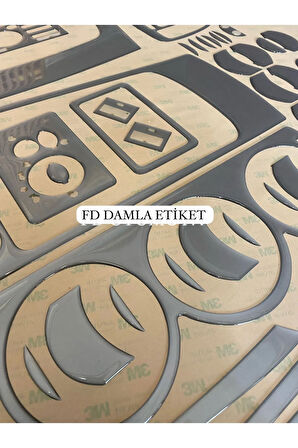 Ford Connect 2009 - 2014 Torpido, Konsol, Trim, Göğüs Kaplama  Set Gümüş Gri Renk Özel Dizayn