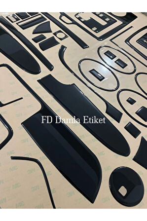 Ford Focus 2004 - 2012 Torpido, Konsol, Trim, Göğüs Maun Kaplama  Siyah  Renk Özel Dizayn