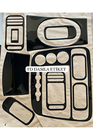 Honda Civic 2000 Torpido, Konsol, Trim, Göğüs Kaplama  Set Piano Black Renk Özel Dizayn