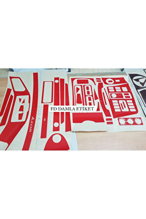 Mercedes Axor Maun Kaplama  Set Kırmızı Renk Özel Dizayn