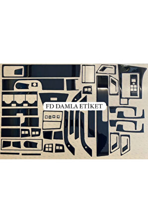 Fiat Tempra Tipo Full Set  Maun Kaplama  Set Piano Black Renk Özel Dizayn