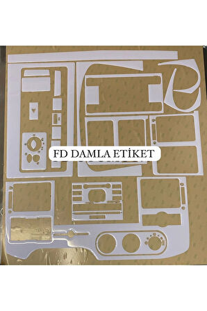 Ford Transit 2006 - 2013 Torpido, Konsol, Trim, Göğüs Maun Kaplama  Beyaz Renk Özel Dizayn