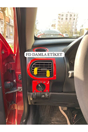 Opel Corsa C Combo Full Set  Torpido, Konsol, Trim, Göğüs Kaplama  Set Kırmızı Özel Renk Özel Dizayn