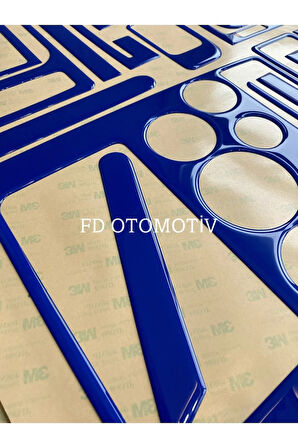Ford Connect 2002 - 2006 Torpido, Konsol, Trim, Göğüs Kaplama  Set Mavi Renk Özel Dizayn