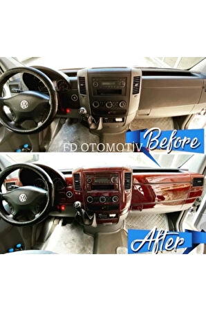Mercedes Sprinter Full Set  Torpido, Konsol, Trim, Göğüs Kaplama  Set Maun Renk Özel Dizayn
