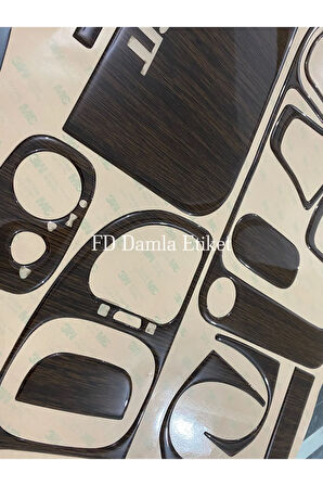 Ford Transit 2000 - 2005 Torpido, Konsol, Trim, Göğüs Maun Kaplama Koyu Meşe Renk