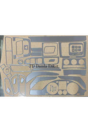 Volkswagen Passat B6 Torpido, Konsol, Trim, Göğüs Maun Kaplama Gümüş Gri Renk