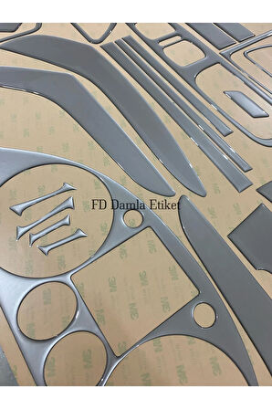 Volkswagen Passat B6 Torpido, Konsol, Trim, Göğüs Maun Kaplama Gümüş Gri Renk