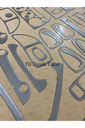 Hyundai Accent Admira 2001 - 2005 Torpido, Konsol, Trim, Göğüs Maun Kaplama Gümüş Gri Renk