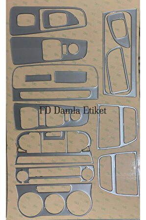 Fiat Grande Punto 2005 > Torpido, Konsol, Trim, Göğüs Maun Kaplama Gümüş Gri Renk