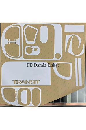 Ford Transit 2000 - 2005 Torpido, Konsol, Trim, Göğüs Maun Kaplama Beyaz Renk