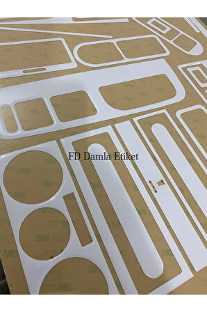 Volkswagen Bora Torpido, Konsol, Trim, Göğüs Maun Kaplama Beyaz Renk