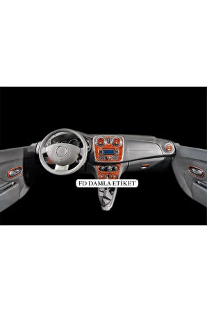 Renault Symbol 2012 - 2019 Torpido, Konsol, Trim, Göğüs Maun Kaplama Maun Renk