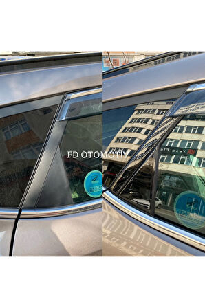 Hyundai Tucson 2015 - 2020 Kapı Direği Kaplama Piano Black Renk